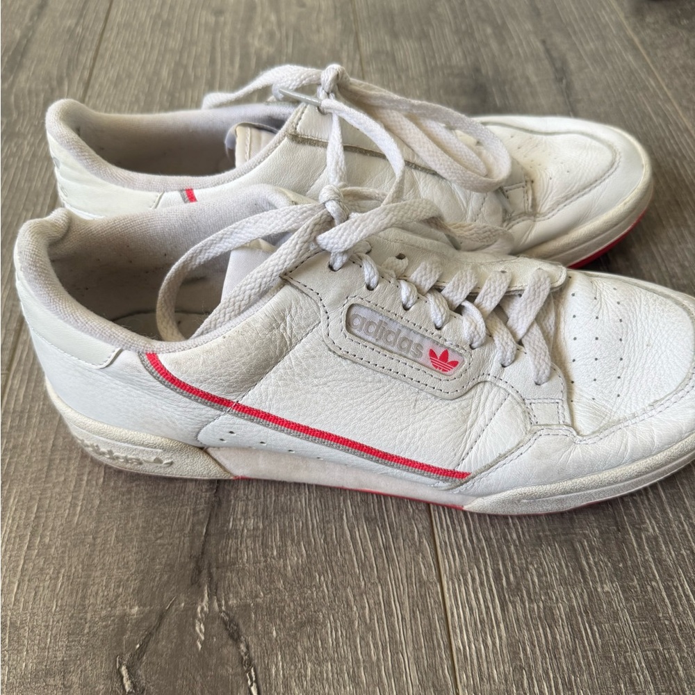 Adidas Originals Leather Sneakers – White/Red
